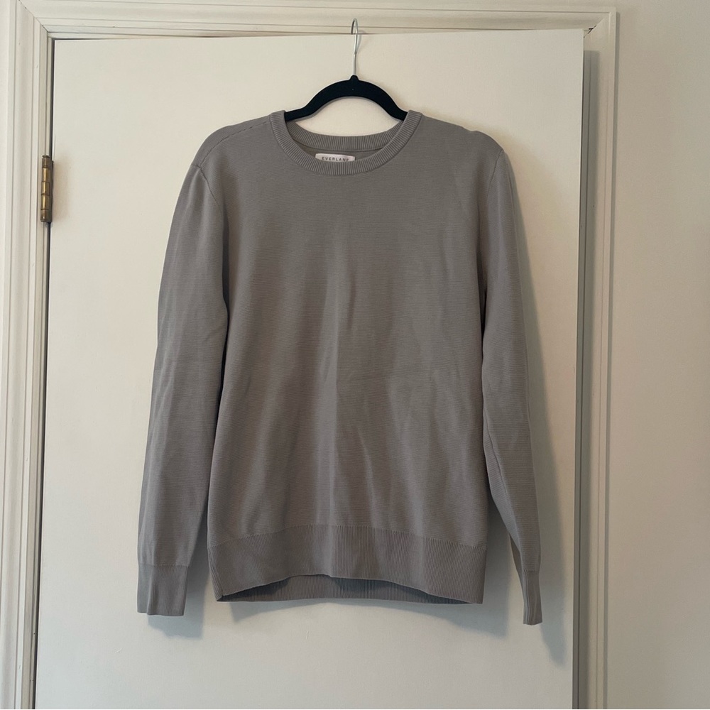 Everlane Grey Cotton Lightweight Sweater